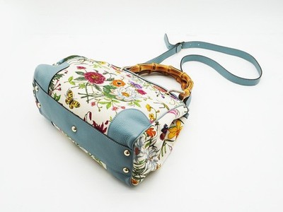 GUCCI Flora Flower Bamboo Tote Bag | eBay