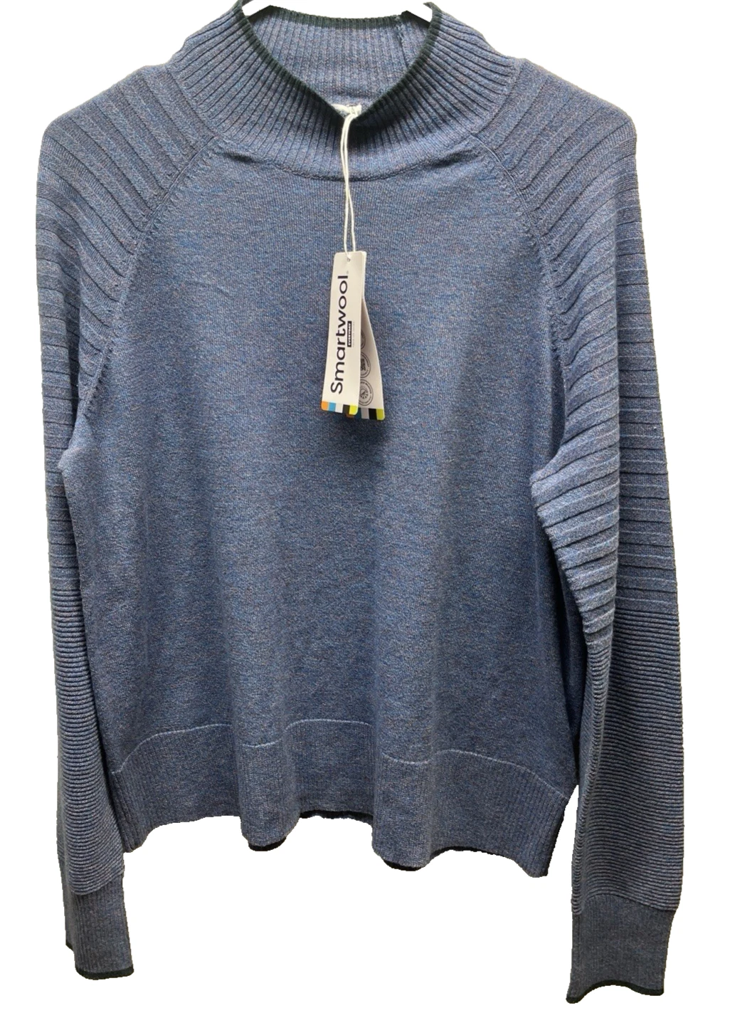 Smartwool sweater womens size large violet blue New! mock neck long sleeve
Opens in a new window or
