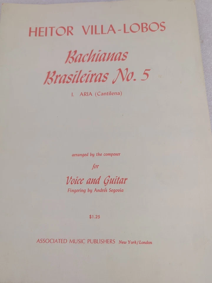 Hietor Villa-Lobos Bachianas Brasileiras No. 5, Aria para voz y guitarra  Foto 2 de 4