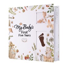 124 Pages Baby Memory Book Baby First 5 Year Keepsake Photo Album for Boy Girl