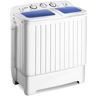 #ad #ad Costway Portable Mini Washing Machine Washer Compact Twin Tub 20 lbs Spin $159.99