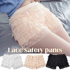 Lace Underwear Briefs Chic Bloomers Shorts Ruffle Layered Frill Panties Lingerie
