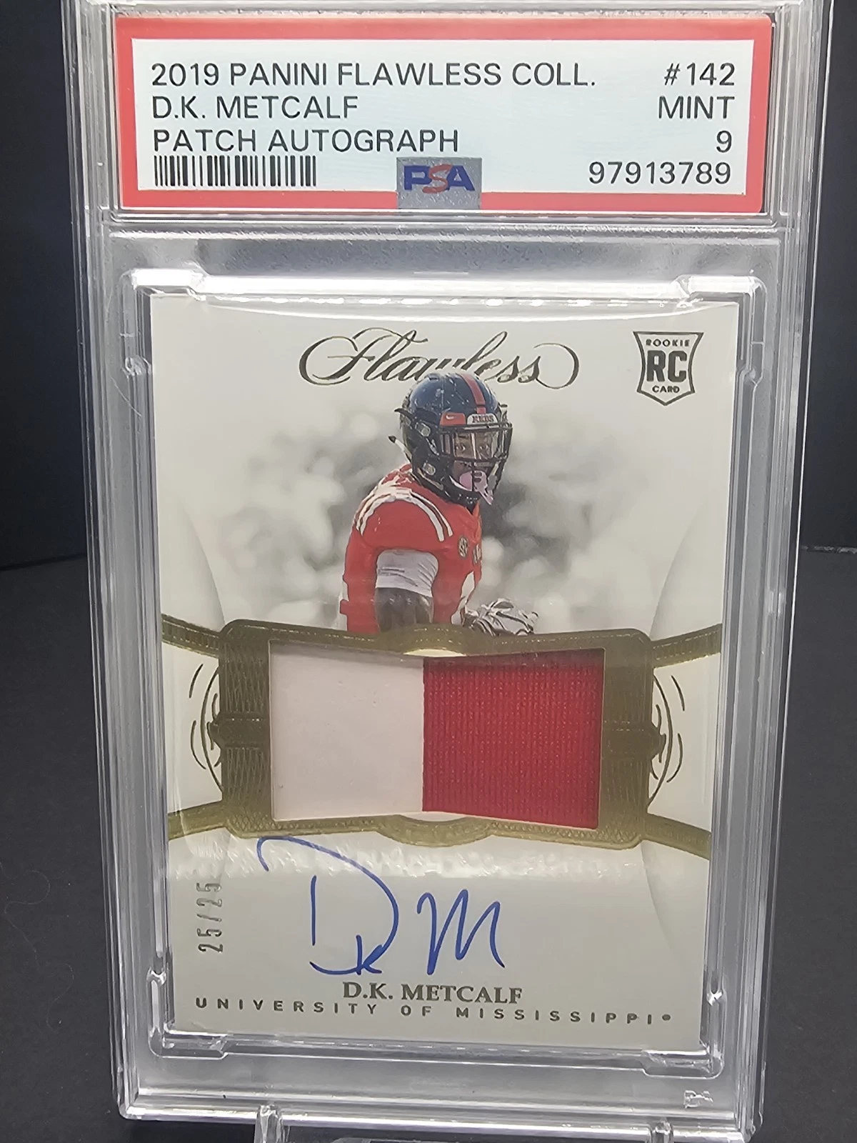 DK Metcalf Panini Flawless Collegiate #142 Patch Autograph