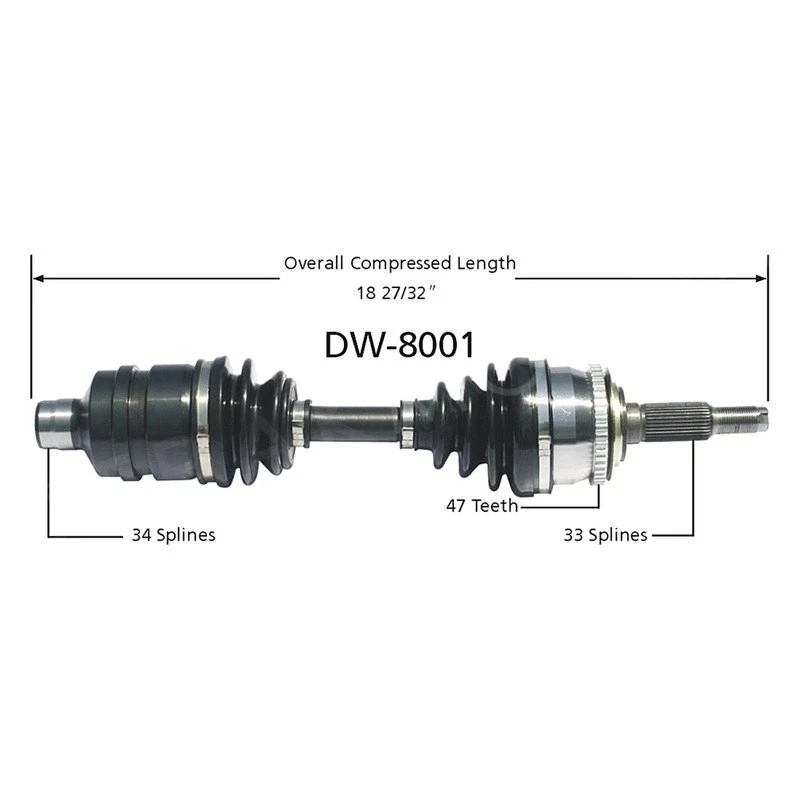 For Daewoo Lanos 1999-2002 SurTrack Front Passenger Side CV Axle Shaft Foto 2 de 3