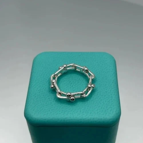 Tiffany & Co. Hardwear Micro Link Ring in Silver 6 - Image 4 of 4