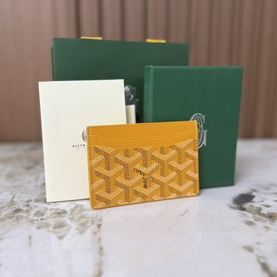 Goyard Saint Sulpice Mustard Yellow Card Holder 100% Authentic Brand New