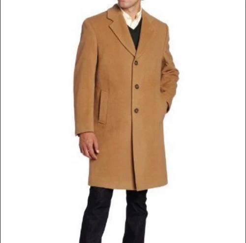 Cappotto giacca Michael Kors uomo vestibilità classica lusso lana cashmere 46R marrone chiaro