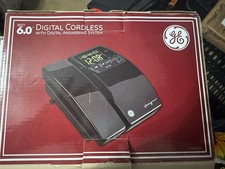 GE Dect 6.0 Digital Cordless Phone Stainless Steel Caller ID Answering Machine