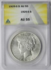 1925-S Peace Dollar $1 AU 55 ANACS