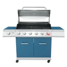 Royal Gourmet GA6402B 6-Burner BBQ Liquid Propane Gas Grill, 74,000 BTU, Blue