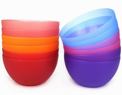 KX-WARE Plastic Bowls set of 12 - Unbreakable and Reusable 32oz/6 inch Plasti...