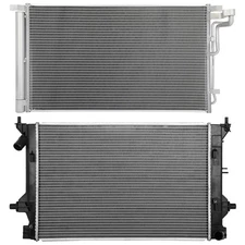 Aluminum Radiator & A/C Condenser For 2017 2018-2020 Hyundai Elantra