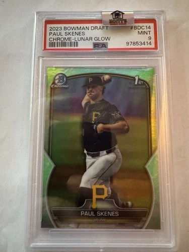 2023 Bowman Draft  BDC-14  Paul Skenes  Chrome Lunar Glow Refractor PSA 9