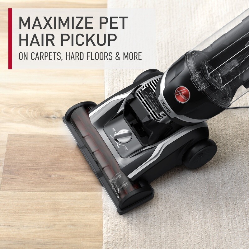 Power Drive Swivel Pet Bagless Upright Vacuum Cleaner w/ HEPA Media Filtration