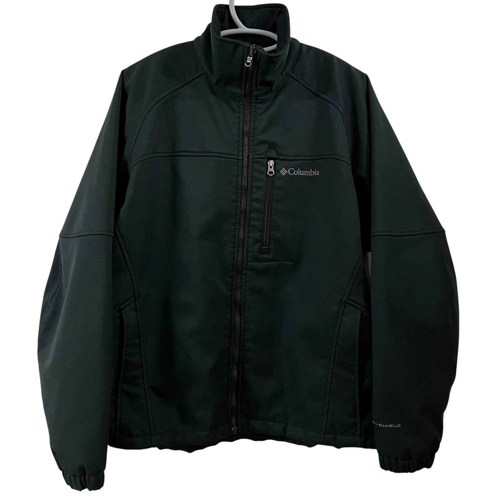 COLUMBIA Jacket Mens M Interchange Omni-Shield Soft Shell Fleece Lined Black
