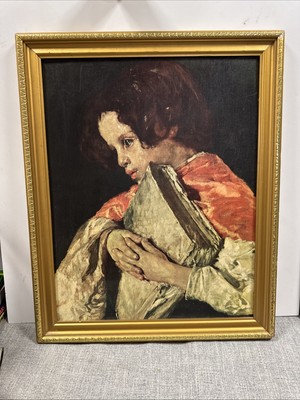 Antonio Mancini The Choirboy Boy a book No2016 A Fine Art Picture Original Print