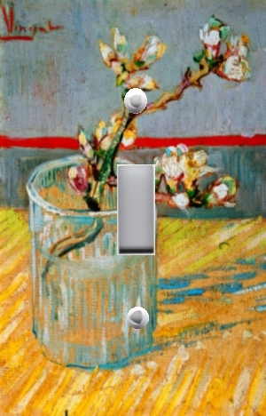 Light Switch Plate Switchplate Cover VAN GOGH ALMOND BRANCHES IN A GLASS - Picture 2 of 21