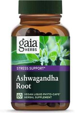 Gaia Herbs Ashwagandha Root - Stress support, 60 vegan liquid Phyto-cap
