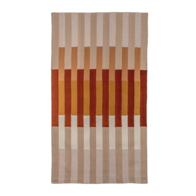 Kelim Wollbereich Boho Teppich Vintage Modern Teppich Taupe Creme Südwesten W...