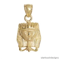 New 14k Gold King Tut Pendant
