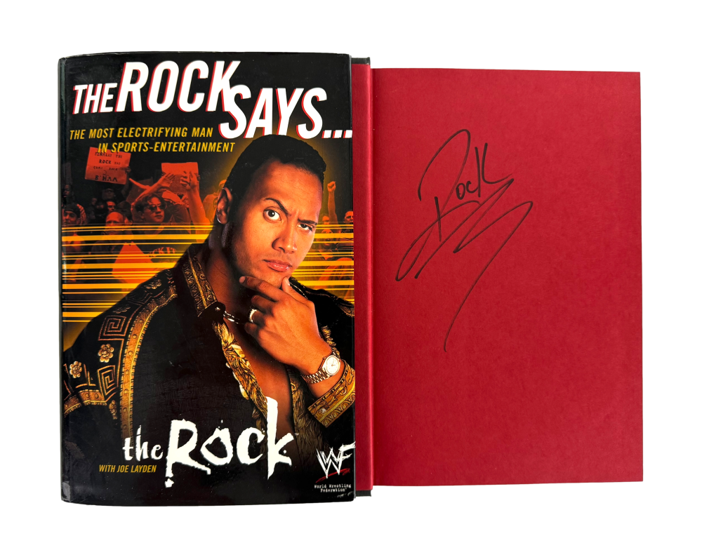 Dwayne Johnson Signed Autograph The Rock Says Book - Hollywood