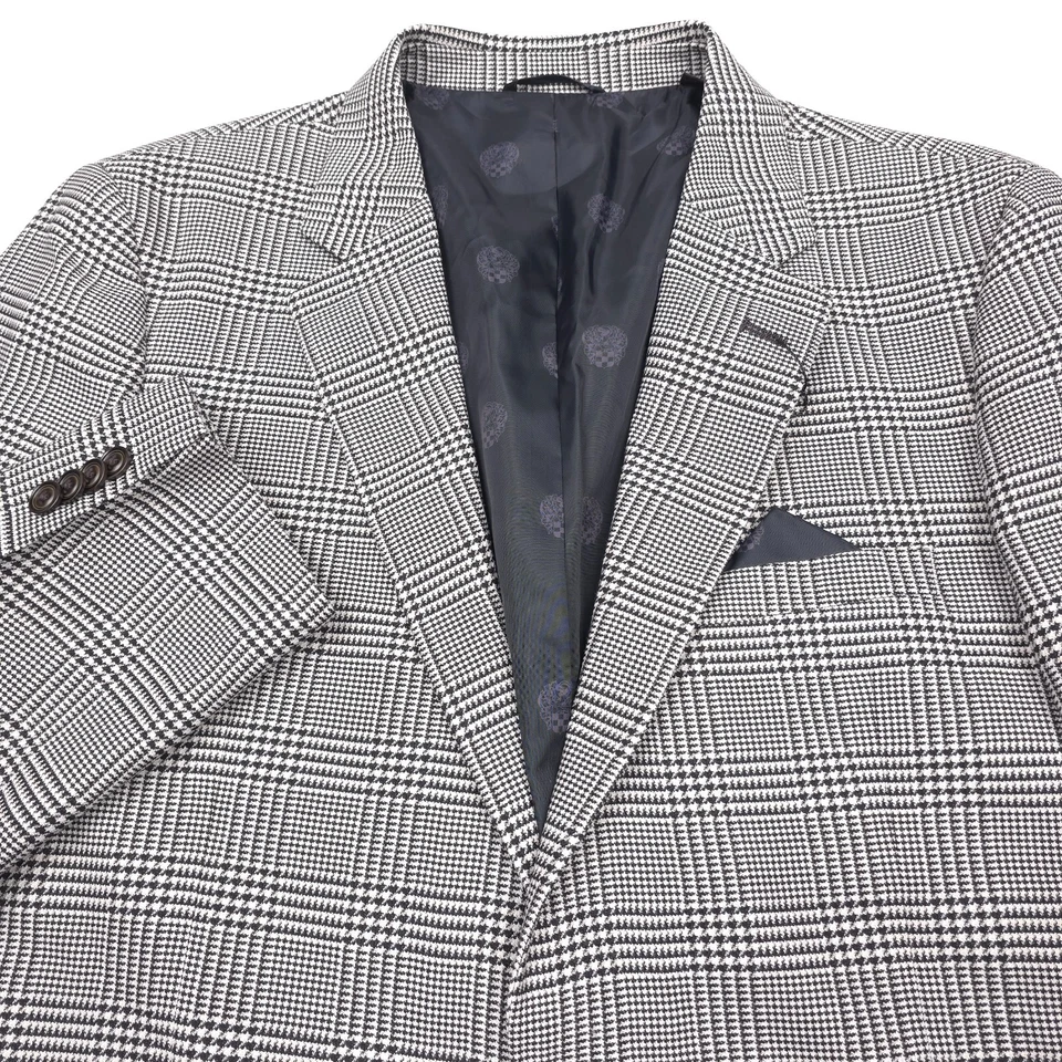 $295 Vince Camuto Dacre Abrigo Deportivo a Cuadros Blanco y Negro Chaqueta Blazer Para Hombres 44R Foto 2 de 4