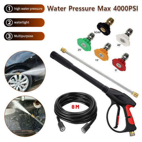 Pistola de lavadora eléctrica de alta presión 4000 PSI para automóvil varilla pulverizadora lanza boquilla y kit de manguera - Imagen 14 de 19