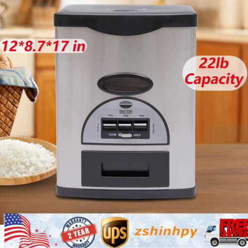 10kg/22Lbs Automatic Rice Dispenser Large Grain Food Container Storage BoxNEW