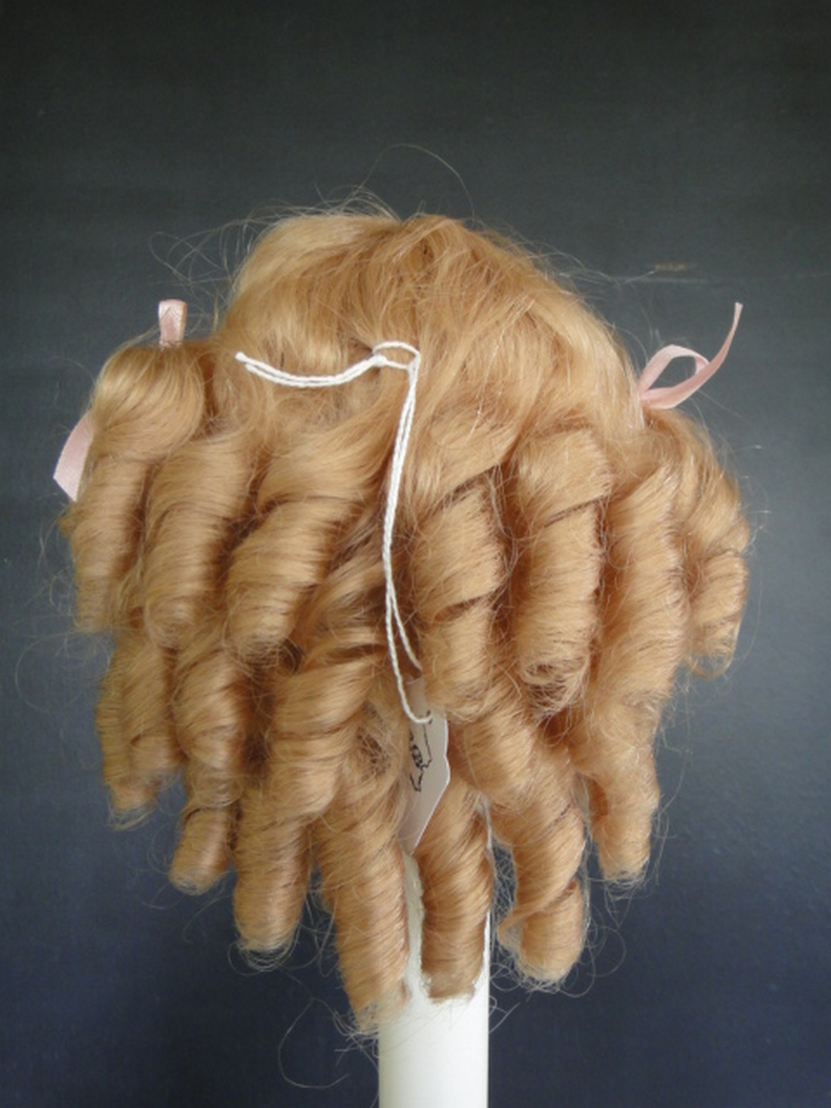 PERRUQUE blonde poupée en Cheveux naturels Taille 6 - 27.5 cm