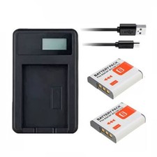 Charger & Batteries Sony DSC-W210 DSC-H50 DSC-HX20V DSC-W170 DSC-T100 DSC-W230