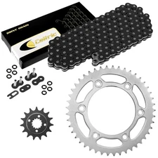 Black O-Ring Drive Chain & Sprockets Kit for Honda XR650L 1993-2017