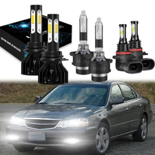 6X For Acura TL 2002 2003 LED Headlight High Low Beam Fog Light Bulbs Combo Kit