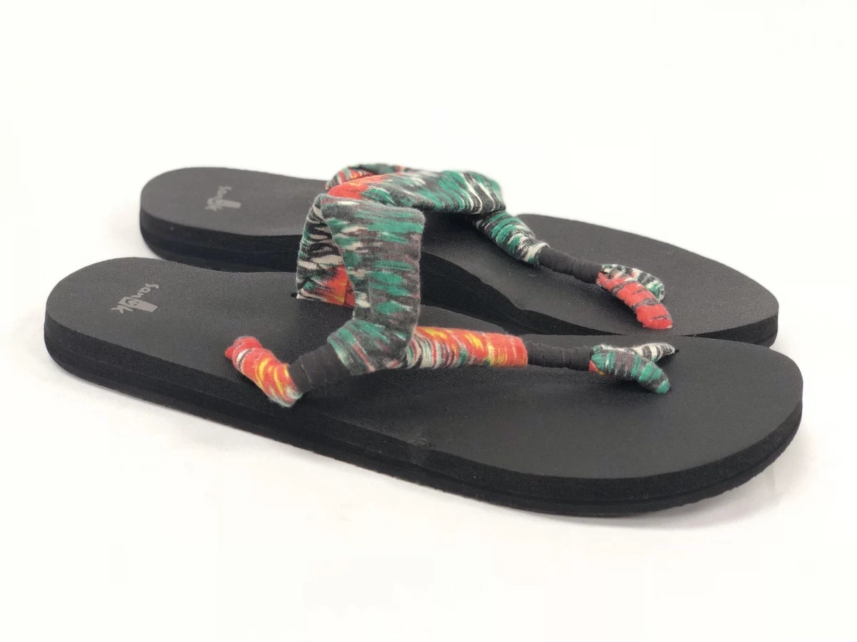 Sanuk Yoga Sling It On PRINTS Flip Flops Sandals Womens SWS10613