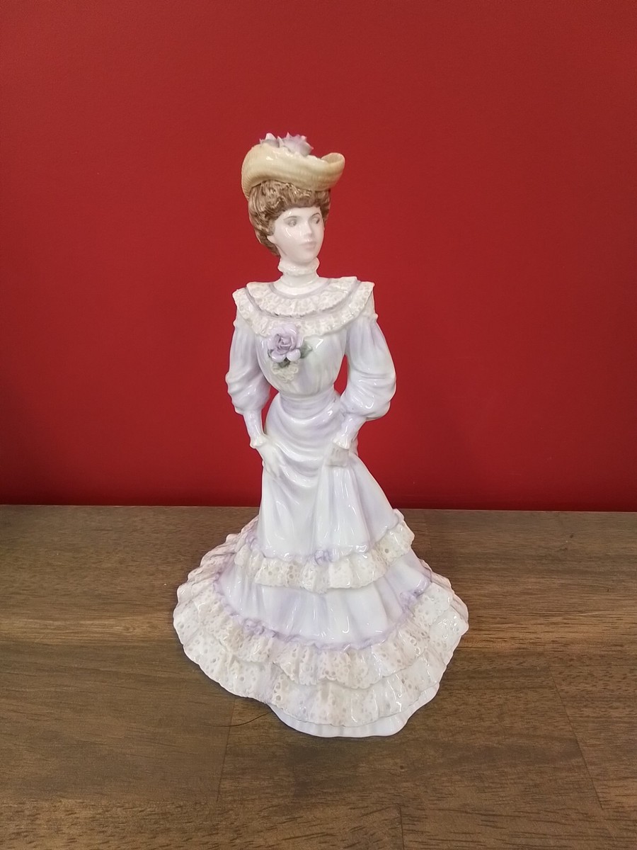 Coalport Golden Age Figurine Louisa At Ascot With Certificate CAL