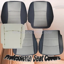 For Dodge Ram 2009-2012 Driver & Passenger Side Seat Cover & Foam Cushion Gray