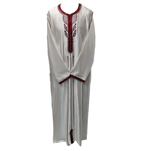 Hommes Marocain Saumon Manches Longues Thobe Jubba Kandora Dishdasha