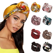 Wide Knot Stretchy Twist Head Wrap Headband Knotted Hairband Hair Band Turban