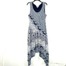 Robbie Bee Women's Sleeveless Maxi Dress Sz 14 Asymmetrical Boho Fairycore