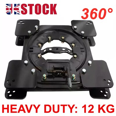 Universal 360° Seat Swivel Base / Turntable Adaptor – For Car, Van, Motorhome, Truck – Heavy Duty Stainless Steel