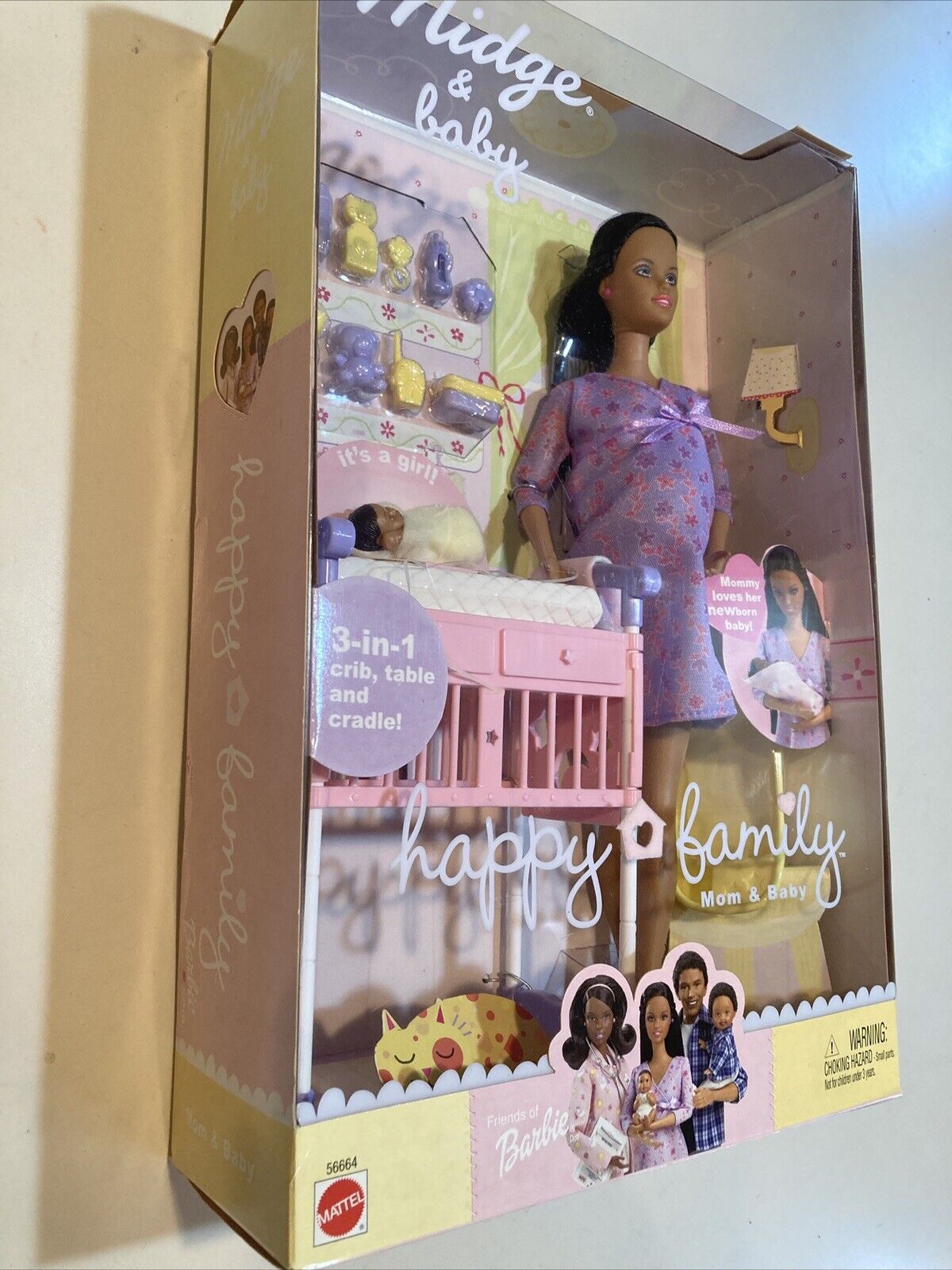 Barbie Happy Family ~ 2002 Controversial Pregnant Midge & Baby Girl #56663  NRFB 74299566639