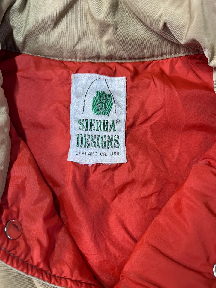 Chaleco Ligero Vintage Sierra Designs Beige Para Hombre Pequeño Años 80 Hecho en EE. UU. *LEER* Foto 3 de 4