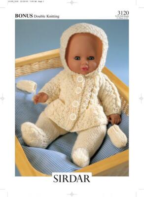 Sirdar Strickanleitung - Hayfield Bonus DK, Puppen Outfit 3120