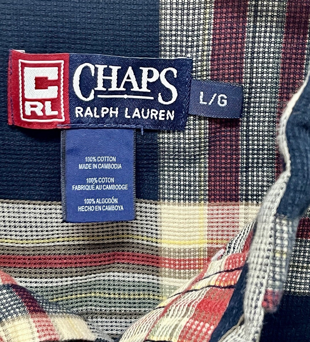 Vintage 90s Chaps Ralph Lauren Shirt Mens Large Plaid Vintage 90s Chaps Ralph Lauren Shirt Mens Large Plaid