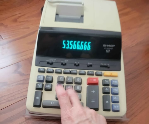 Sharp EL-2630P Printing Calculator 12 Digit Adding Machine w/ Clear ...