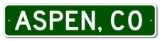 Aspen, Colorado Metal Wall Decor City Limit Sign - Aluminum