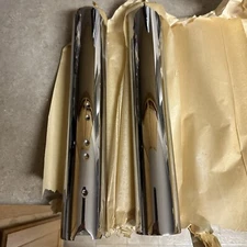 Chrome billet lower fork legs 41mm Sliders Harley wideglide Torpedo HHI Smooth