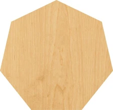 Heptagon Laser Cut Out Wood Shape Craft Supply - Woodcraft Cutout