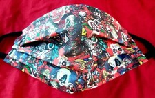 Clowns mask Scary Horror Adult Sz, wired, ADJUSTABLE, CAN ADD LAYERS
