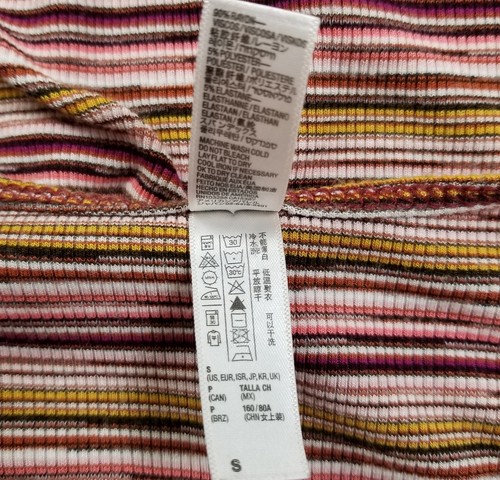 American Apparel T Shirt Swing Mini Dress Women’s Small Striped Short Sleeve Rib - Picture 6 of 10