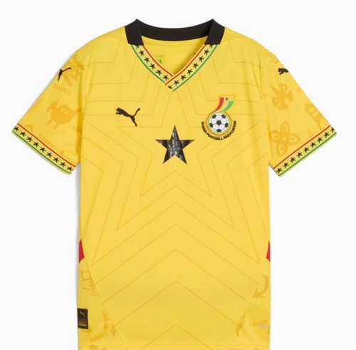 Ghana soccer team jersey 2026 World Cup New Yellow color - Extra Large